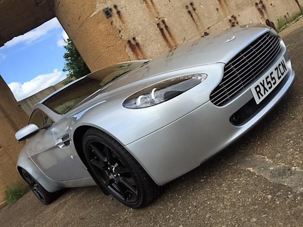 silver Aston Martin V8 Vantage (2006) at topcats racing workshop