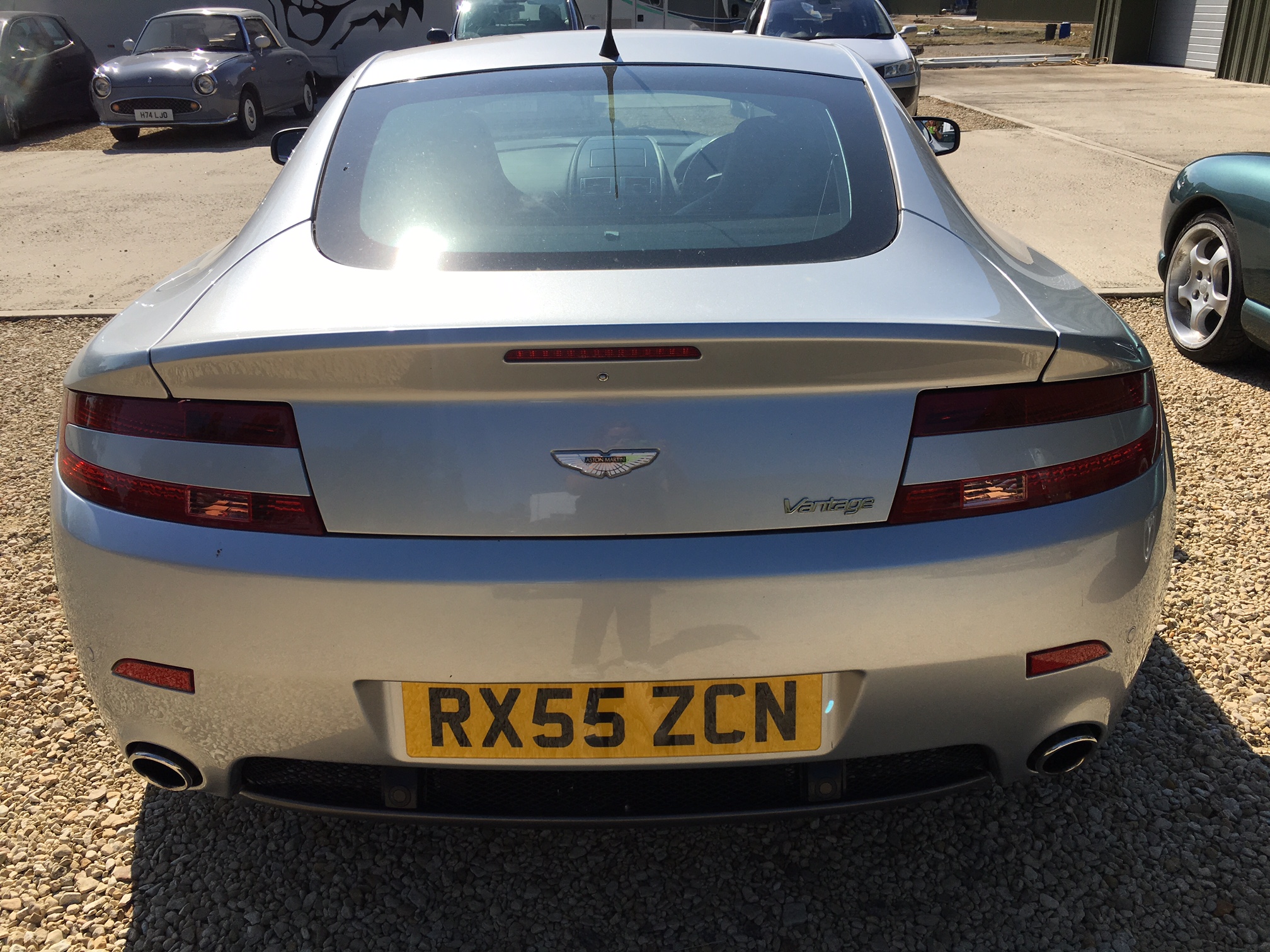 silver Aston Martin V8 Vantage (2006) at topcats racing workshop