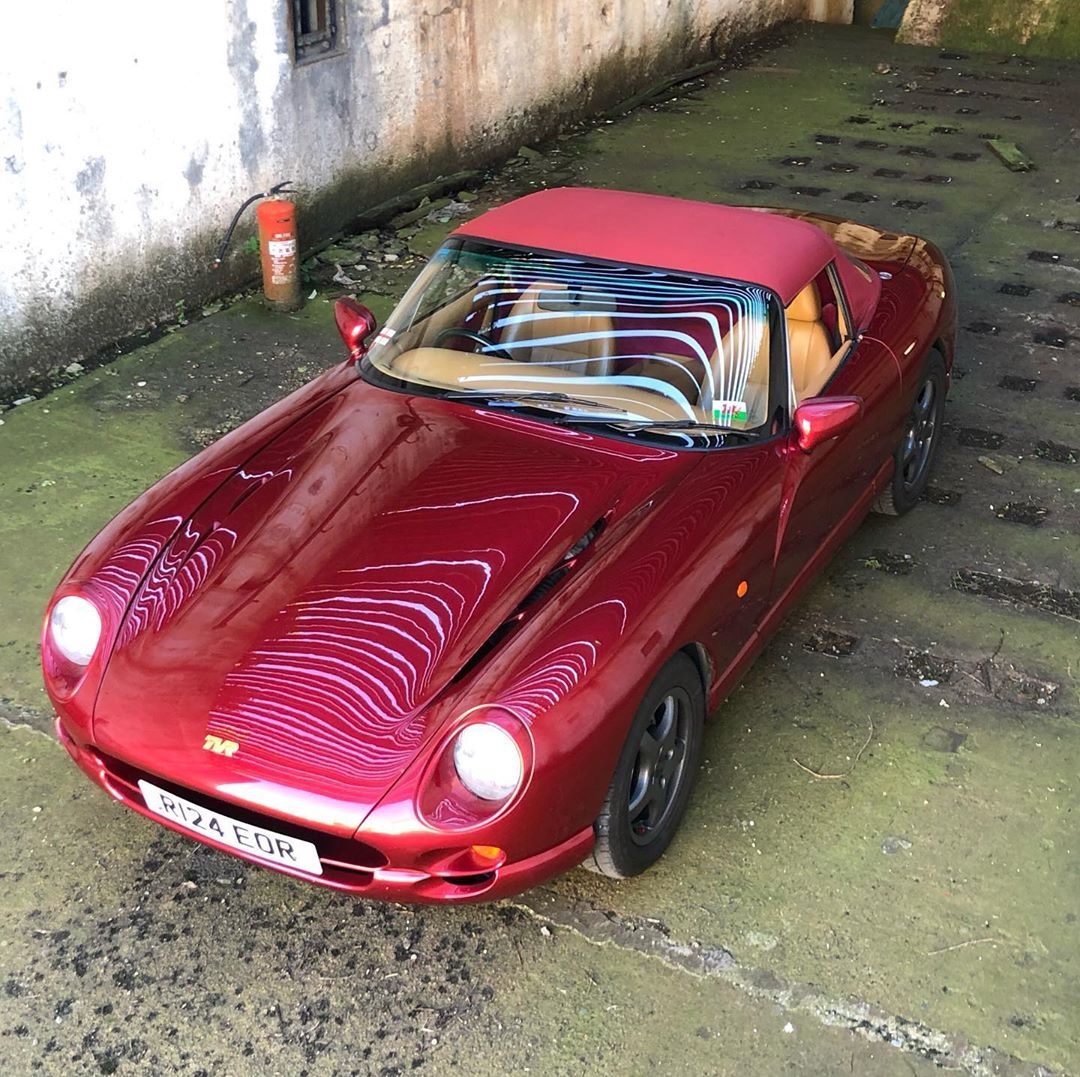 cherry red 1998 tvr chimaera at westcott business venture park