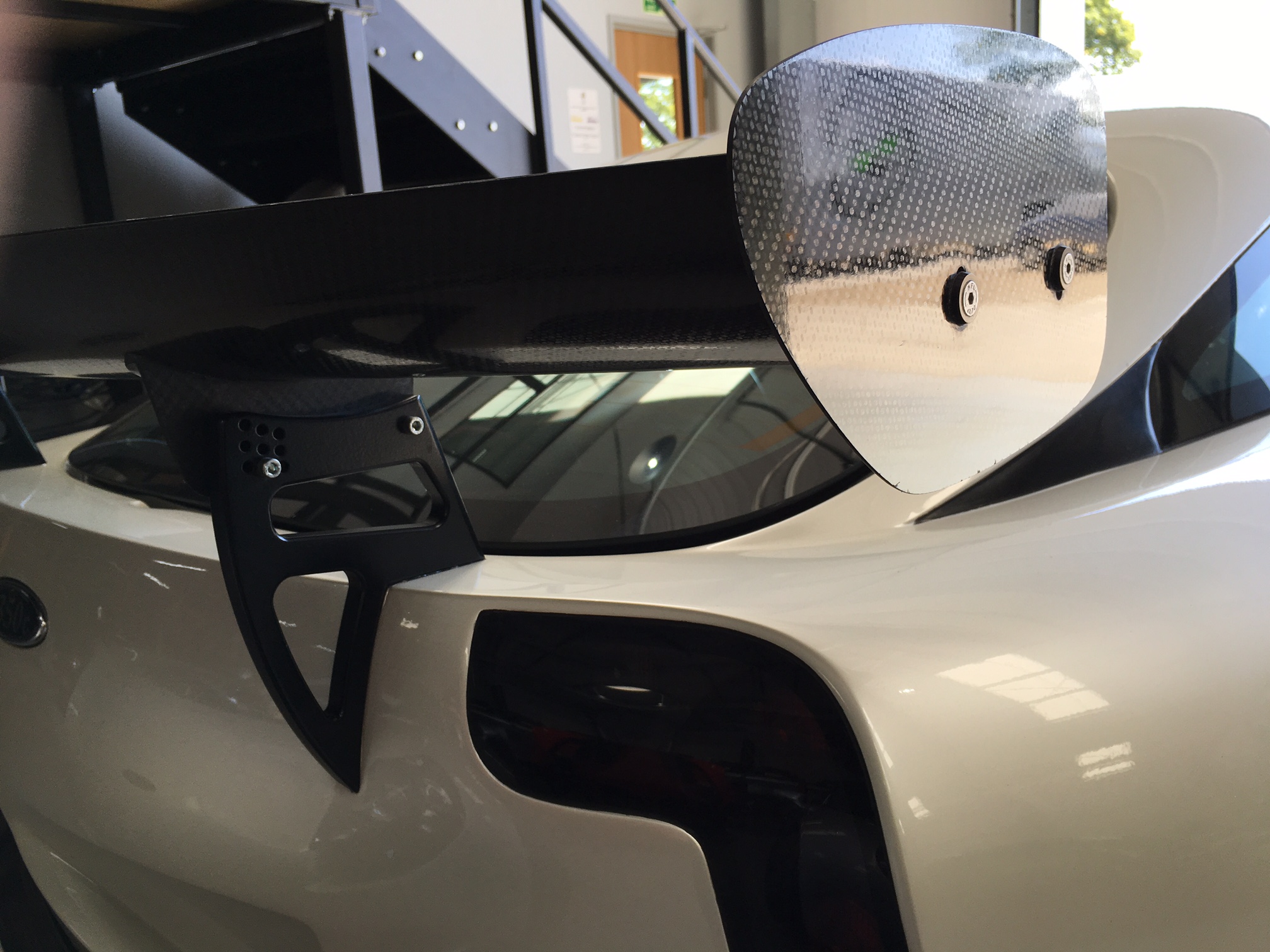 carbon fibre rear wing of TVR T350 with Topcats LS7 Conversion (2003)
